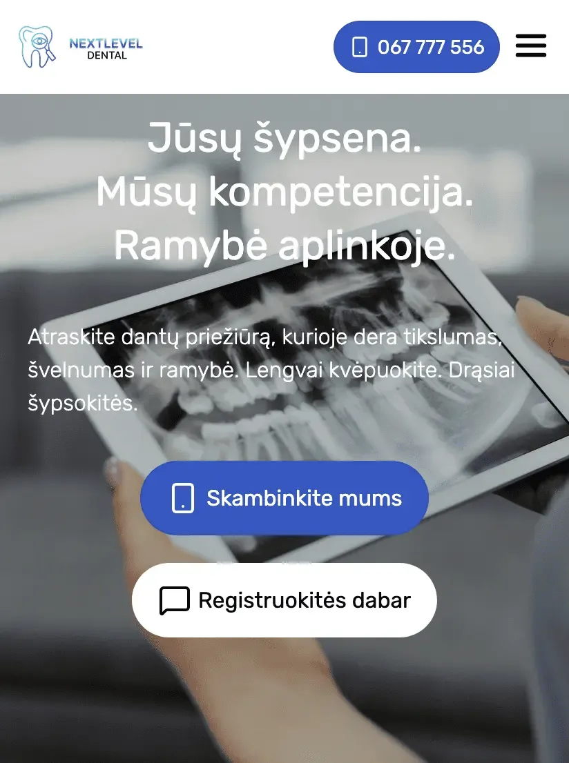 nextleveldental website